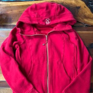 Red Scuba Hoodie (Gold Accents)
